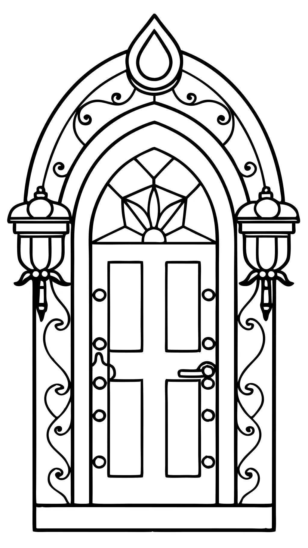 coloriage de porte